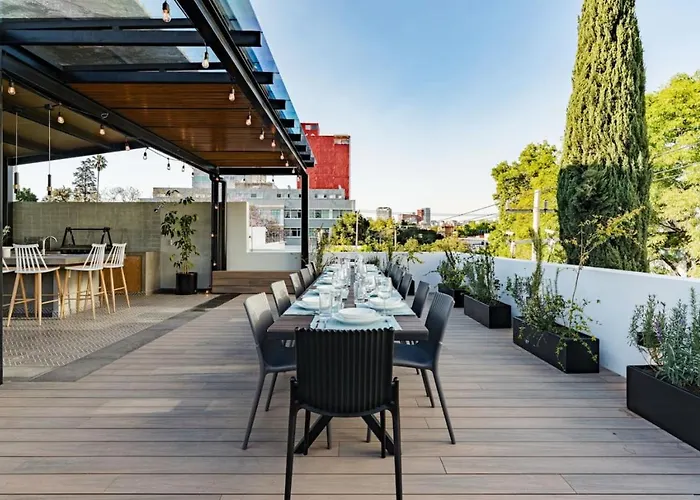 Rooftop Retreat, Bbq, Vibrant Roma Norte Mexico City